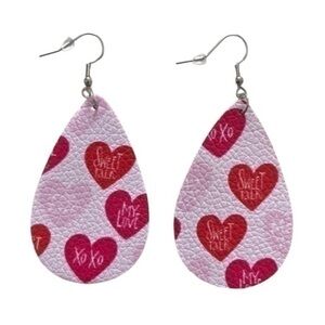 Hand Crafted Stainless Steel Valentine Teardrop Earrings